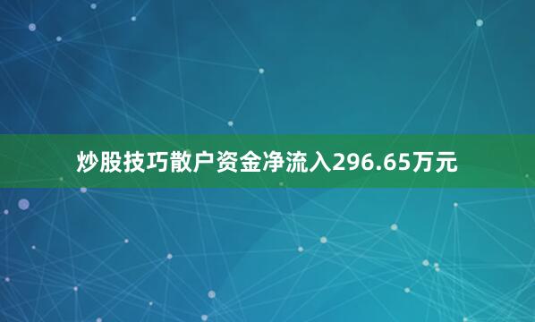 炒股技巧散户资金净流入296.65万元